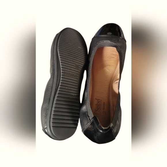 Josef Seibel Women's Pippa 07  Black Cushioned Patent Leather Ballet Flats Sz 39 - Picture 6 of 9